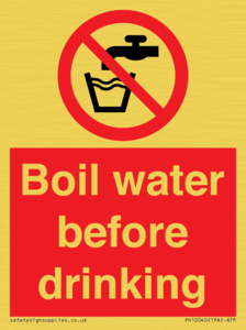 Boil water before drinking